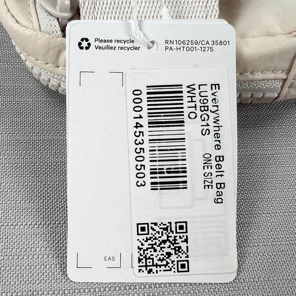 RARE! NEW Lululemon Everywhere Belt Bag (1L) - WHITE OPAL - Unisex Minimalist - Picture 4 of 11